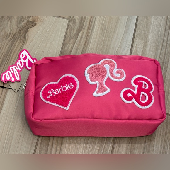 NWT Barbie Pink Accessory Bag with Iconic Designs - Picture 1 of 5